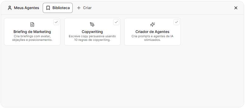 Agentes da biblioteca
